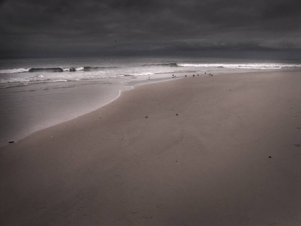 Sandy ocean shore. 3D rendering - Фото, изображение