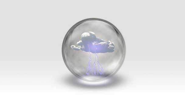 Storm cloud in glass ball - Photo, Image