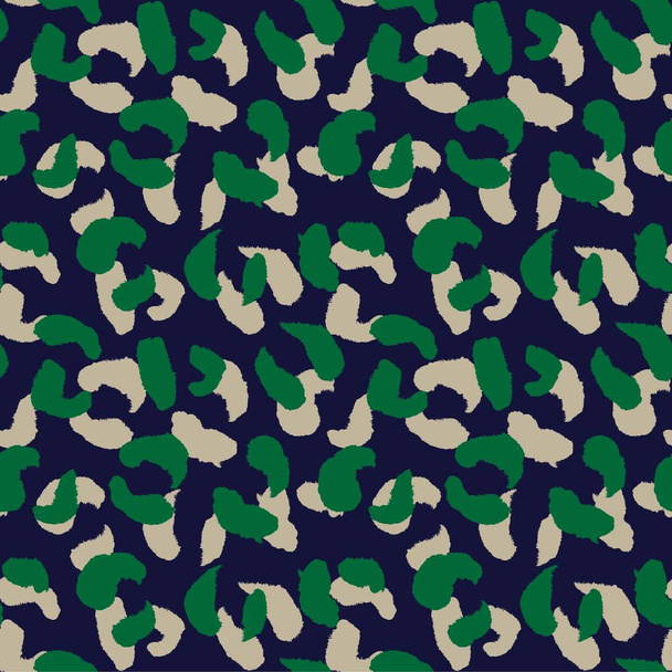 Green Animal Leopard Seamless Pattern Sfondo per tessuti di moda, grafica e artigianato - Vettoriali, immagini