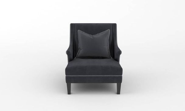 Single Sofa Chair front View furniture 3D Rendering - Fotoğraf, Görsel