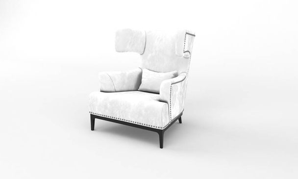 Single Sofa Chair side View furniture 3D Rendering - Foto, immagini