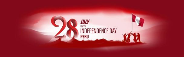ilustración vectorial para el día de la independencia Perú - Vector, imagen