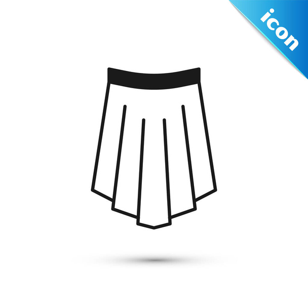 Grey Skirt icon isolated on white background. Vector. - Vetor, Imagem