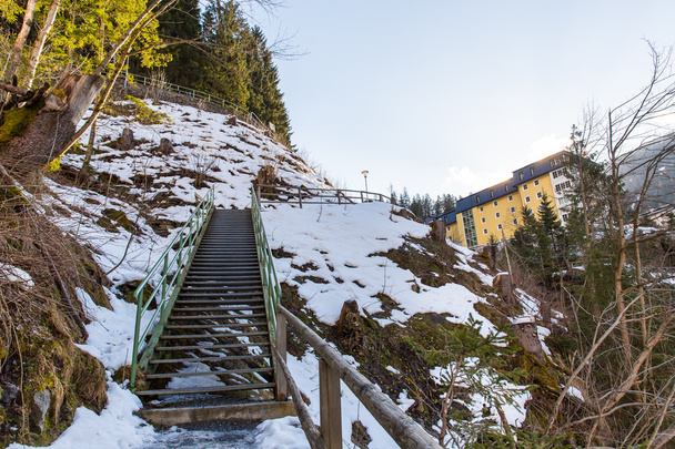 Stairs in Ski resort - Foto, Bild