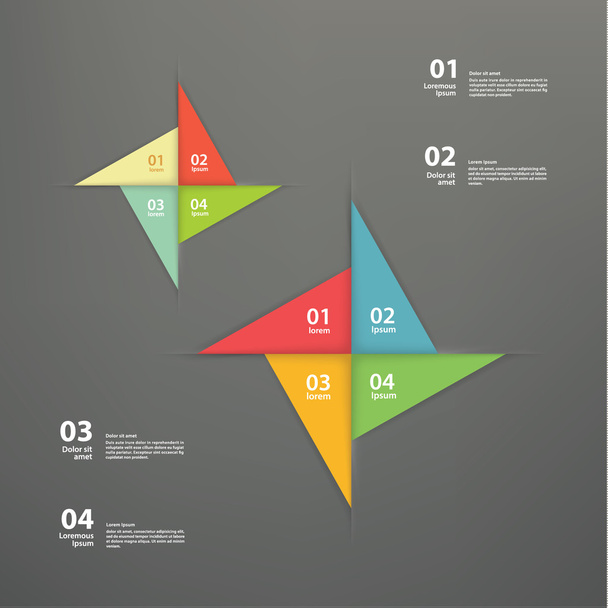 Vector pinwheel template. Abstract layout for presentation or in - Vektor, obrázek