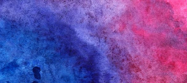 Purple-blue grunge background in watercolor - Foto, imagen
