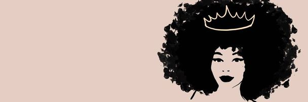 Donna nera con capelli afro - Foto, immagini