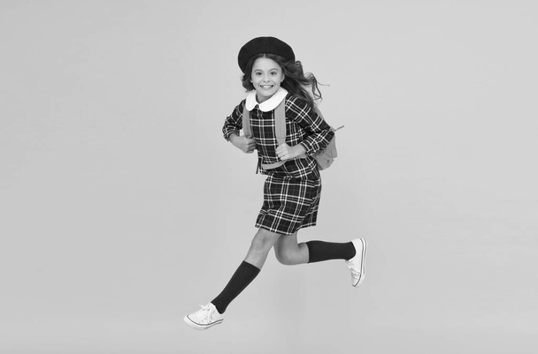 small girl running to school, study - Fotografie, Obrázek