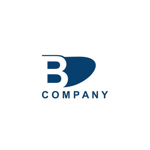 Логотип компании Начальное письмо В Отрицательный дизайн шаблона пространства для идентификации бизнес-брендов - Вектор,изображение