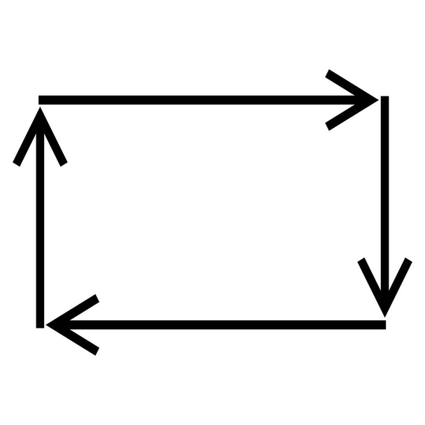 Символический знак автоматического цикла, векторная иллюстрация, изоляция на белом фоне. S10 - Вектор,изображение