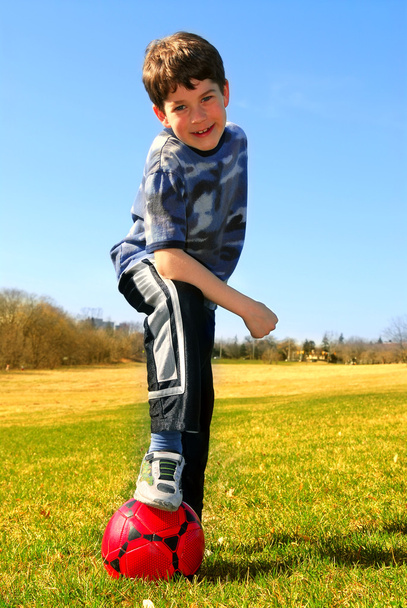 Boy with soccer ball - Photo, image