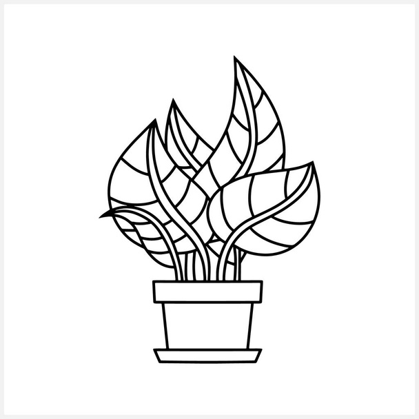 Ikona čmáranice, izolovaná na bílém. Domácí květinové klima. Vektorová ilustrace. EPS 10 - Vektor, obrázek
