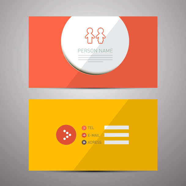Paper Business Card Template  - Vector, Image