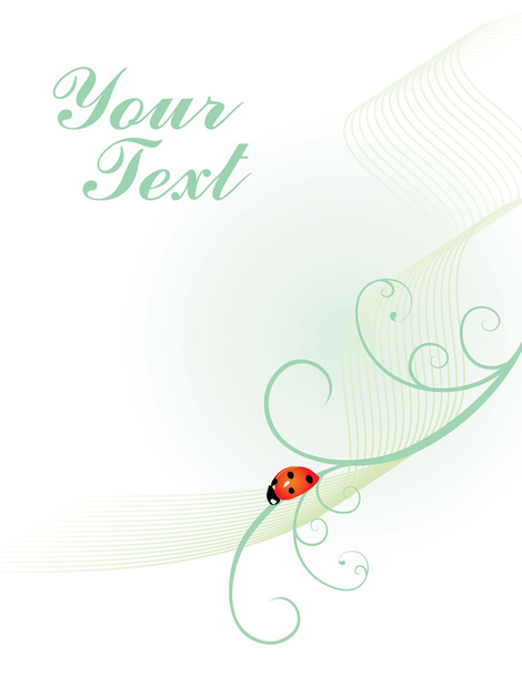 Ladybird green blank - Foto, imagen