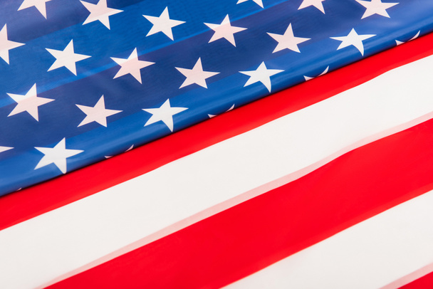 close up of american flag with stars and stripes  - Foto, afbeelding