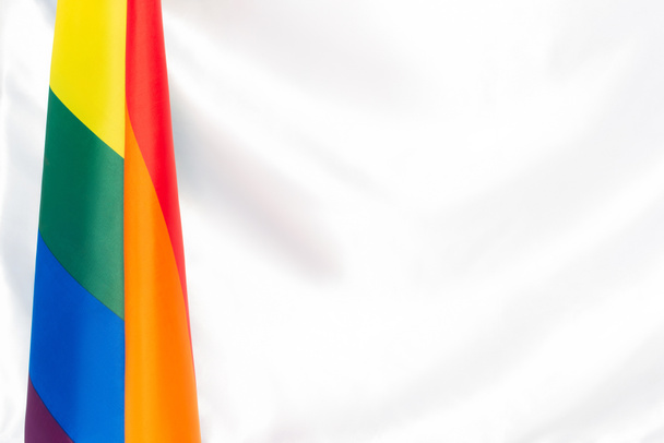 rainbow colors of lgbt flag on white background - Foto, imagen