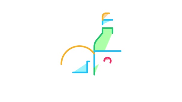 Beer Drink Bottle Icon Animation - Video