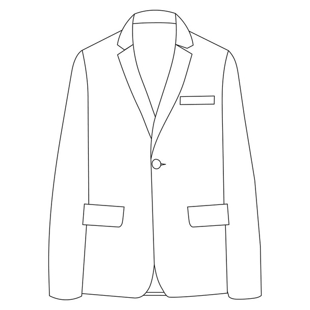 Vektor, isoliert, Umriss, Skizze der Jacke eines Mannes - Vektor, Bild