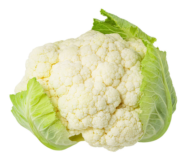 fresh cauliflower isolated on white background. Clipping path. - Fotó, kép