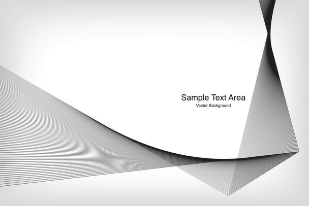 Línea abstracta, sobre fondo blanco con área de texto de muestra - Vector, Imagen