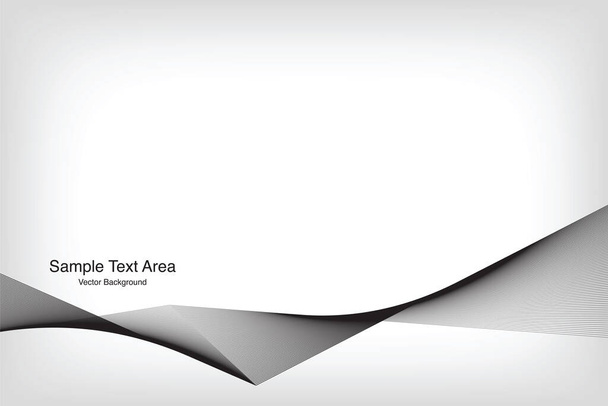 Línea abstracta, sobre fondo blanco con área de texto de muestra - Vector, Imagen