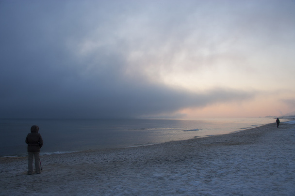Beach sea fog - Fotoğraf, Görsel