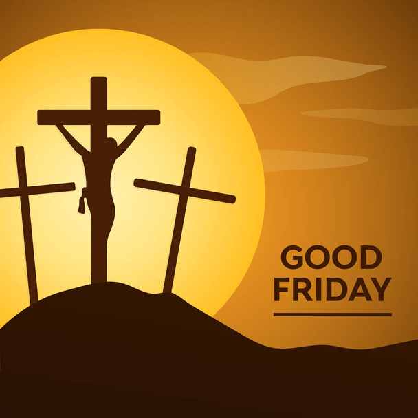 Holy Good Friday - The Three Crosses - Vector, Image
