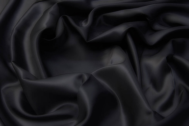 Текстура вискозной ткани серого цвета. Фон, модель. - Фото, изображение