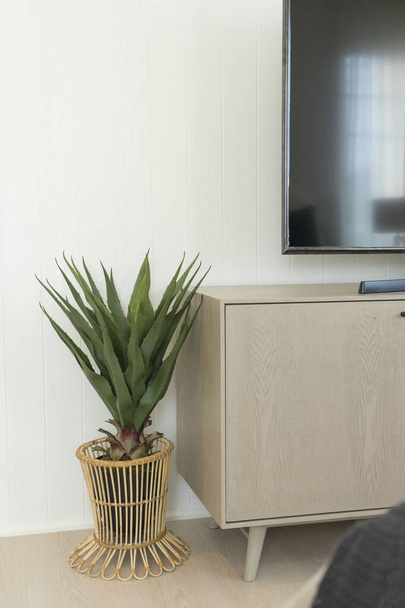 modern interior design of a room with TV - Φωτογραφία, εικόνα