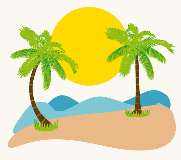 Beach design - Vector, Image