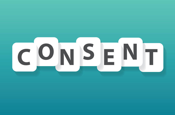concept of consent word- vector illustration - Vector, Image