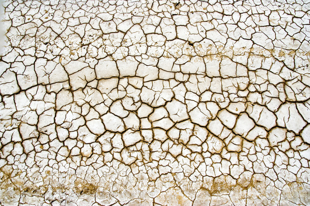 Terrain sec déshydraté fissuré idéal pour les textures ou les milieux
. - Photo, image