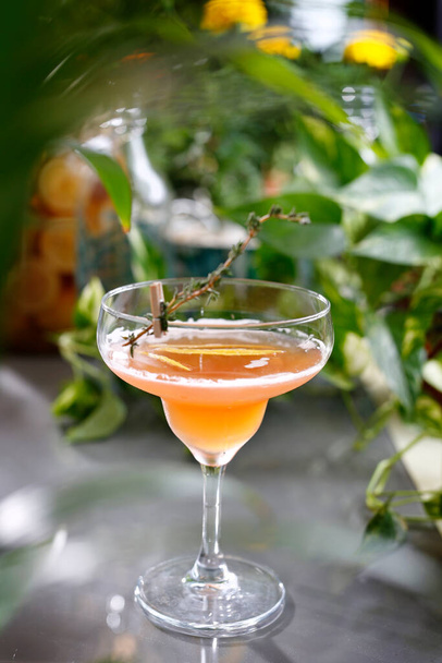 Martini mit Grapefruitsaft und Zitronenschale. - Foto, Bild