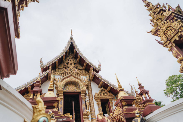 Buddhist temple of Wat Rajamontean in Chiang Mai, Thailand. - Zdjęcie, obraz