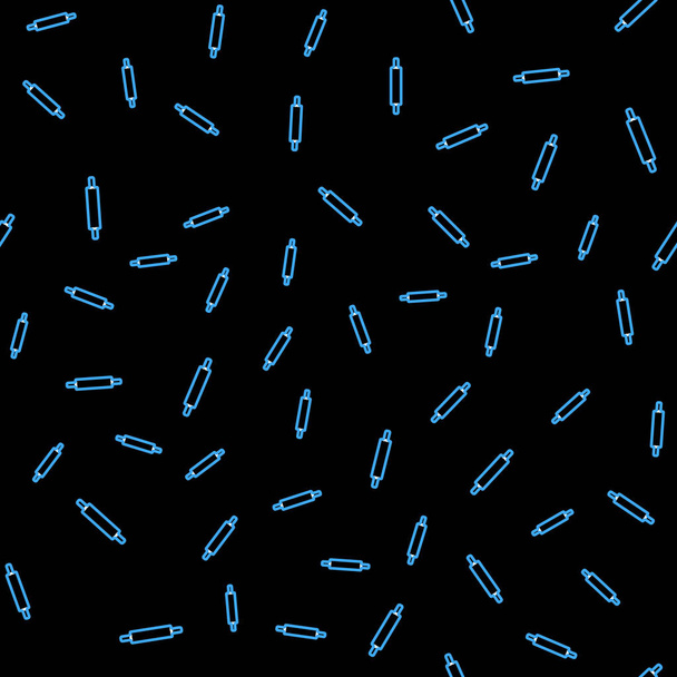 Linea icona del perno di rotolamento isolato modello senza soluzione di continuità su sfondo nero. Vettore - Vettoriali, immagini