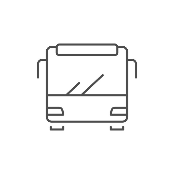Ícone de linha de ônibus ou conceito de transporte público isolado em branco - Vetor, Imagem