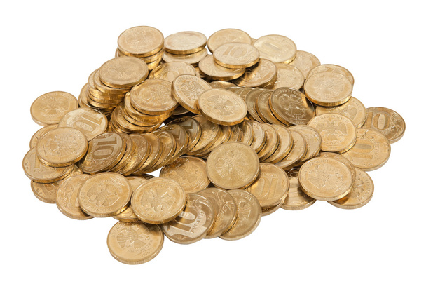 монети ізольовані на білому тлі
 - Фото, зображення
