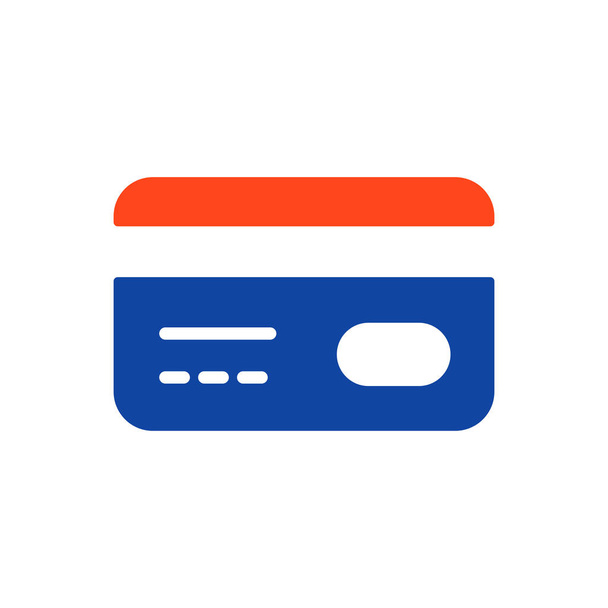 Creditcard vector platte glyph pictogram. Online betaling. Creditcard geld opnemen. E-commerce teken. Grafiek symbool voor uw website ontwerp, logo, app, UI - Vector, afbeelding