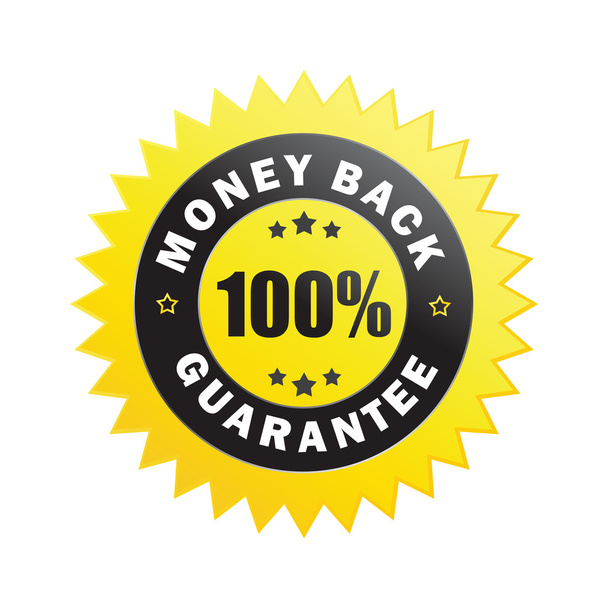 100% geld terug garantie label - Vector, afbeelding