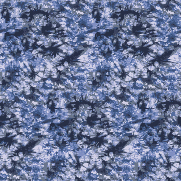 Vektor kék szürke allover batik zökkenőmentes minta - Vektor, kép