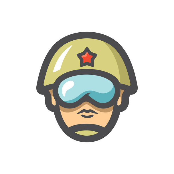Soldier Military of Army Vector icon Cartoon illustration - Vector, Imagen
