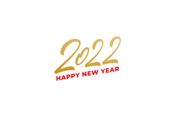 2022 Etiqueta de Ano Novo. Design de lettering vetorial para celebração do Ano Novo - Vetor, Imagem