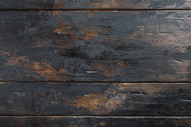 Dark Old Wooden Table Leere Textur Hintergrund Rustikal Textur - Foto, Bild