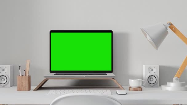 Un computer desktop seduto sopra una scrivania - Filmati, video