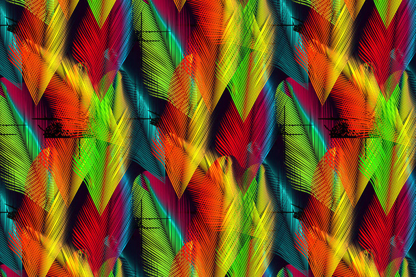 Nahaufnahme gelöscht Nahtlose exotische Muster mit tropischen Blättern im Vintage-Stil Vektor Illustration Hintergrundgrafik - Foto, Bild