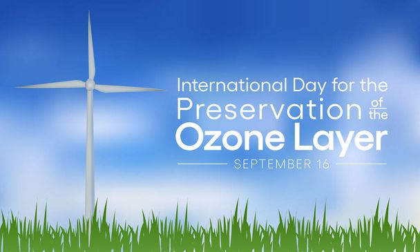 La Journée mondiale de l'ozone est célébrée chaque année le 16 septembre afin de sensibiliser les gens à l'appauvrissement de la couche d'ozone et de trouver des solutions possibles pour la préserver. Illustration vectorielle - Vecteur, image