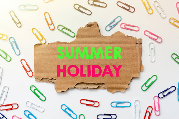 Conceptual display Summer Holiday. Business idea special period of time in summer for relaxation and fun Creative Home Recycling Ideas And Designs Concepts Trash To Cash Idea - Fotó, kép