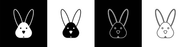 Set Animal cruelty free with rabbit icon isolated Set background.  Vector. - Vector, Image