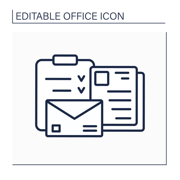 Documentation line icon - Wektor, obraz