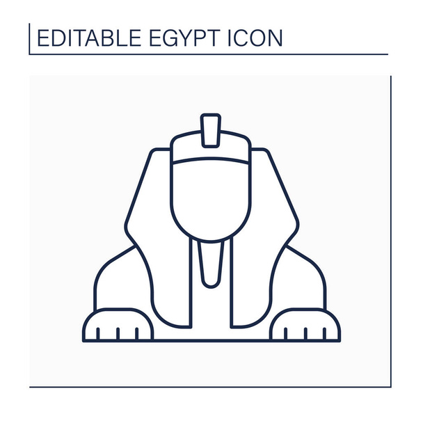 Szfinx vonal ikon - Vektor, kép